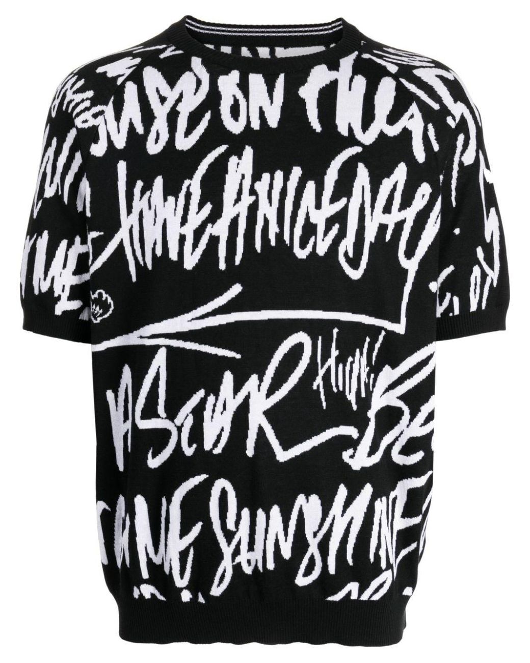 Shop Takahiromiyashita The Soloist Graffiti-print Short-sleeve Jumper