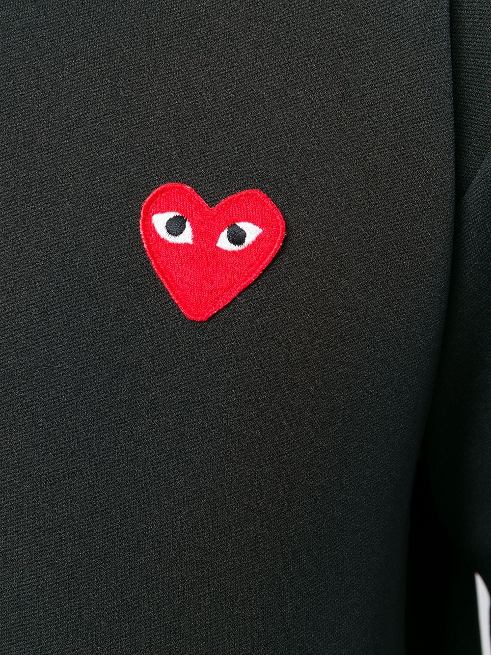 Shop Comme Des Garçons Play Heart Logo Zipped Hoodie