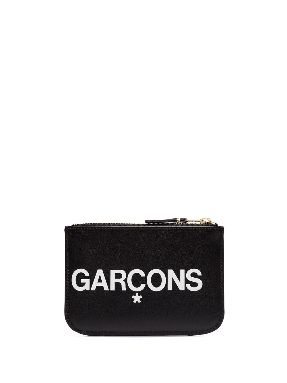 Shop Comme Des Garçons Logo Print Zipped Pouch