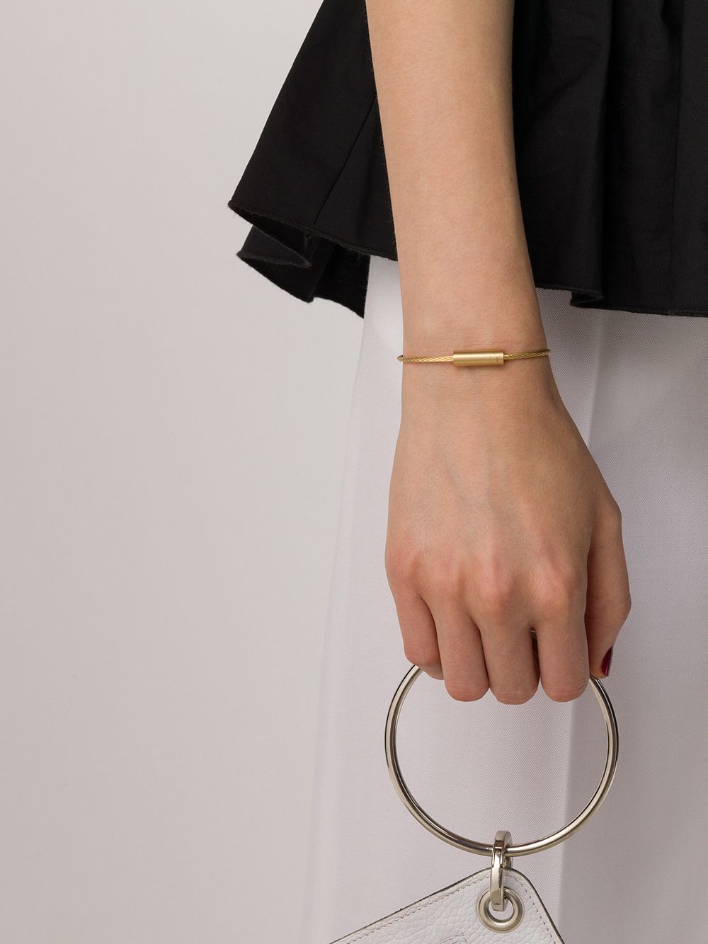 Shop Le Gramme 18kt Yellow Brushed Gold 11 Grammes Cable Bracelet