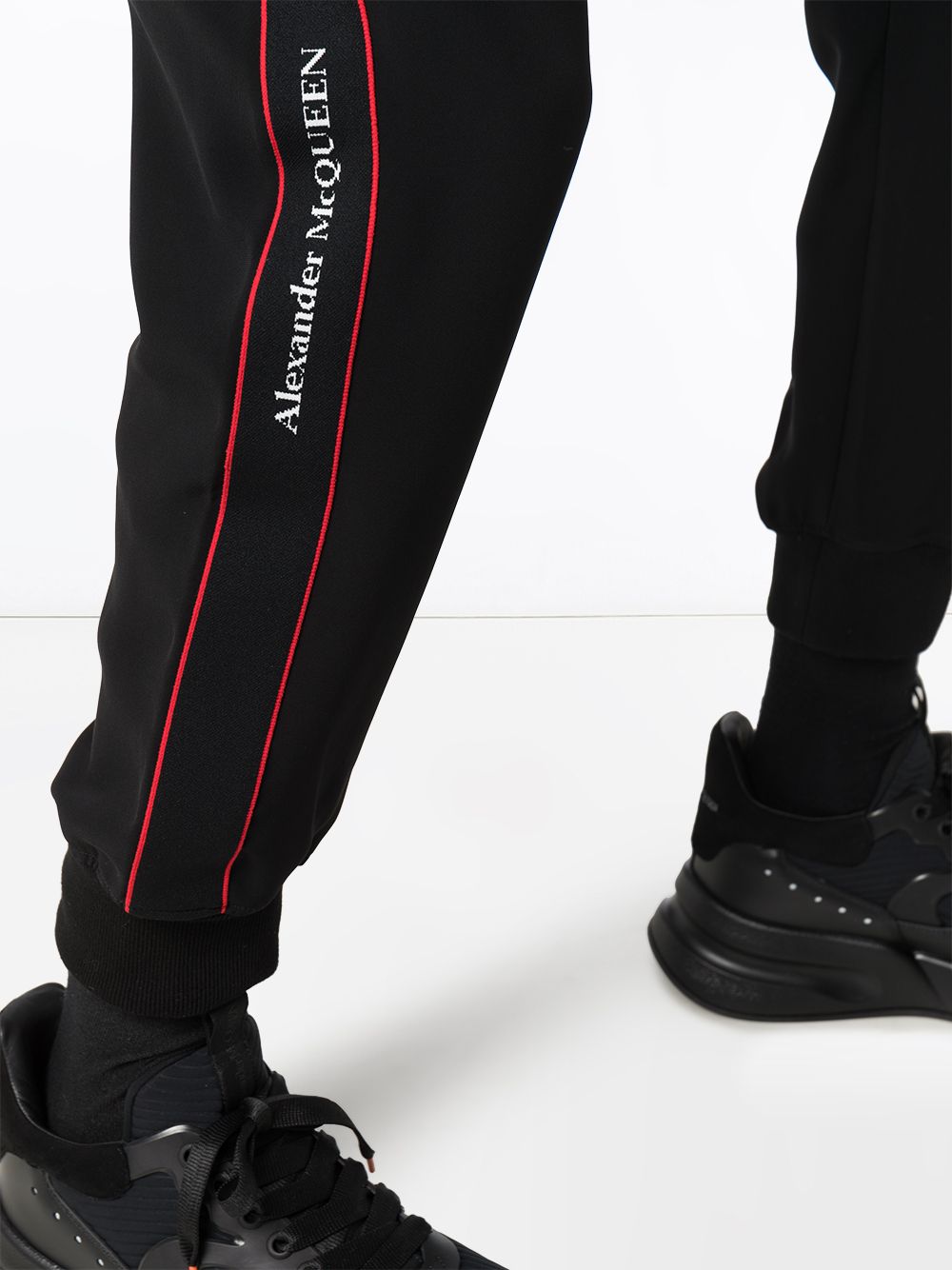 Shop Alexander Mcqueen Logo Tape Track Pants