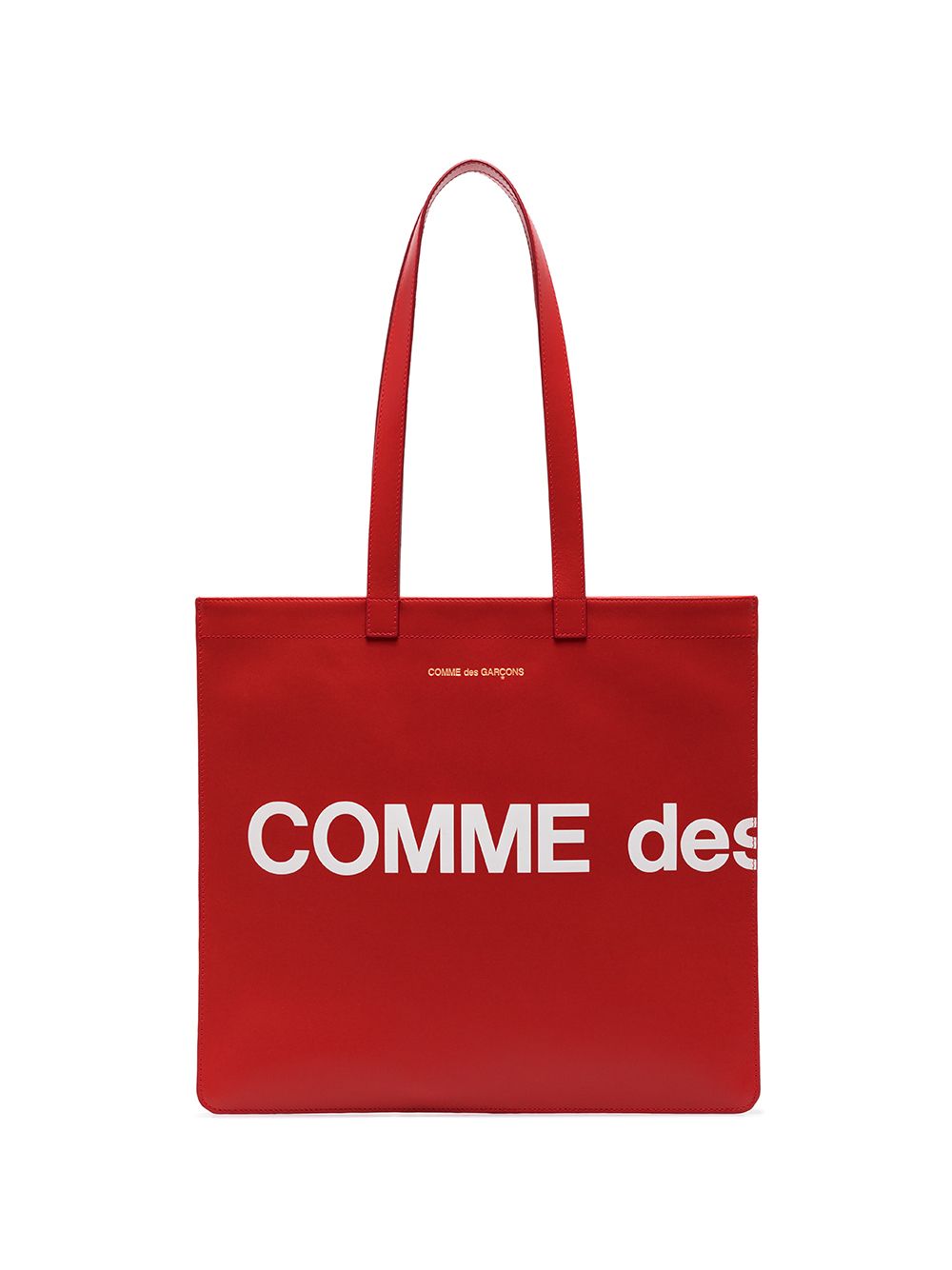 Shop Comme Des Garçons Logo Print Tote Bag
