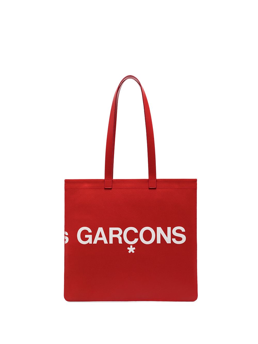 Shop Comme Des Garçons Logo Print Tote Bag