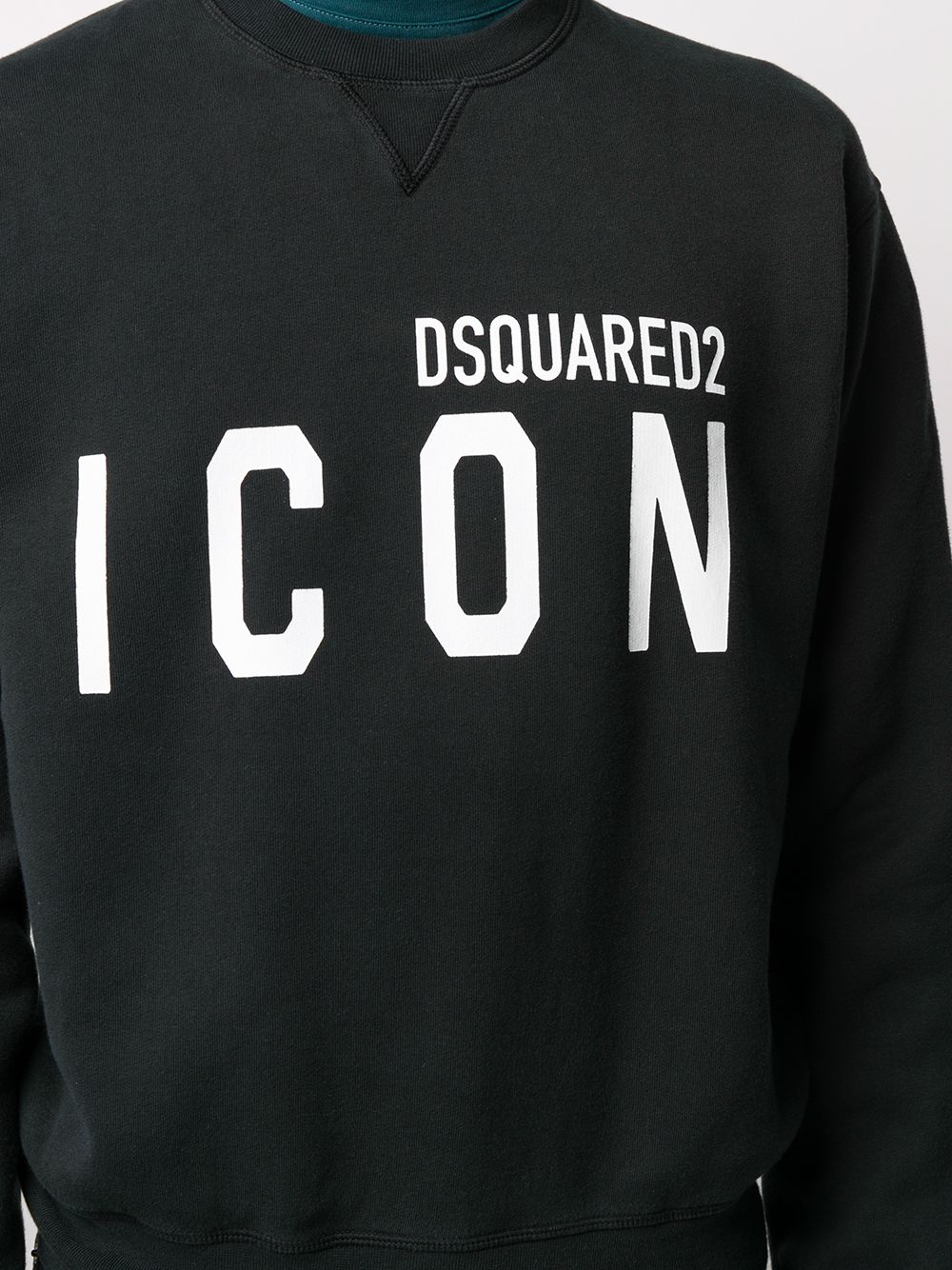 Shop Dsquared2 Icon-print Crew Neck Sweatshirt