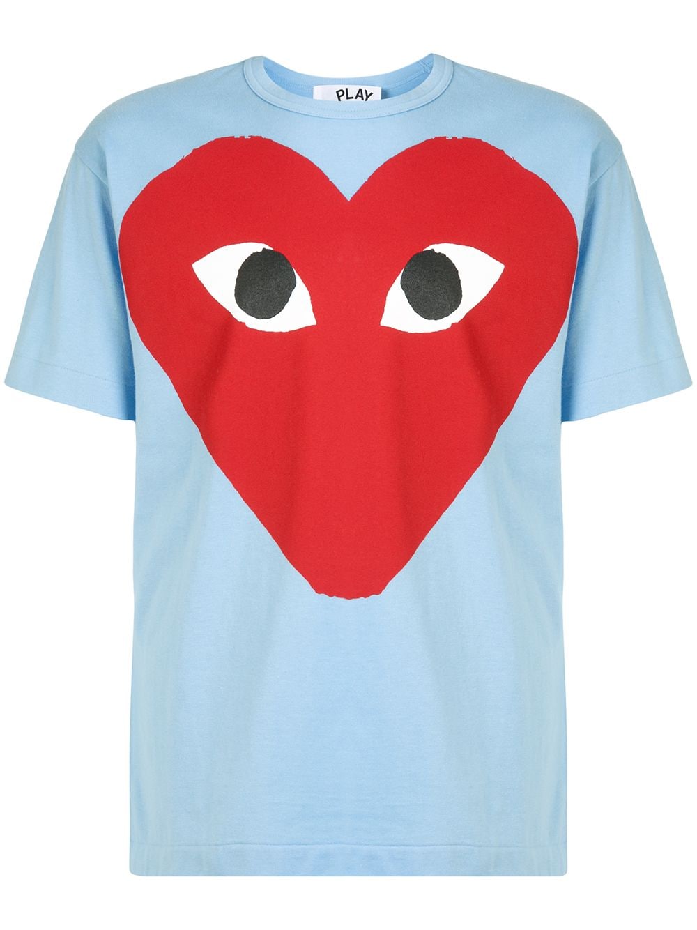 Shop Comme Des Garçons Play Heart Print Crewneck T-shirt