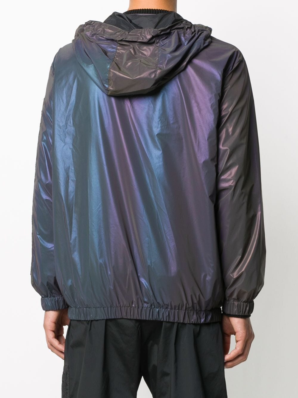 Shop Marcelo Burlon County Of Milan Iridescent Lightweight Hooded Jacket