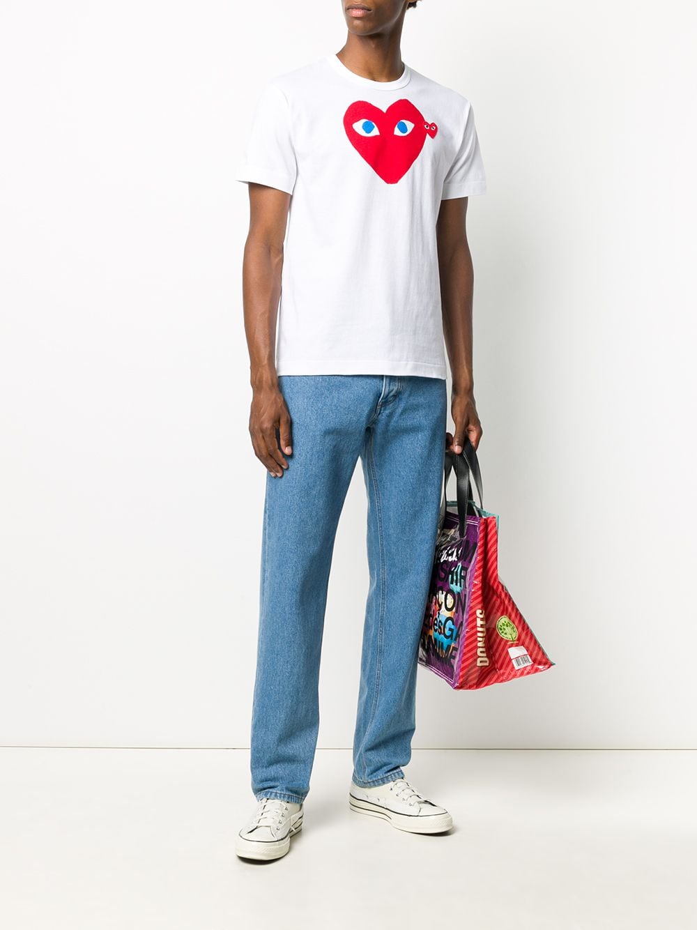 Shop Comme Des Garçons Play Heart Logo T-shirt