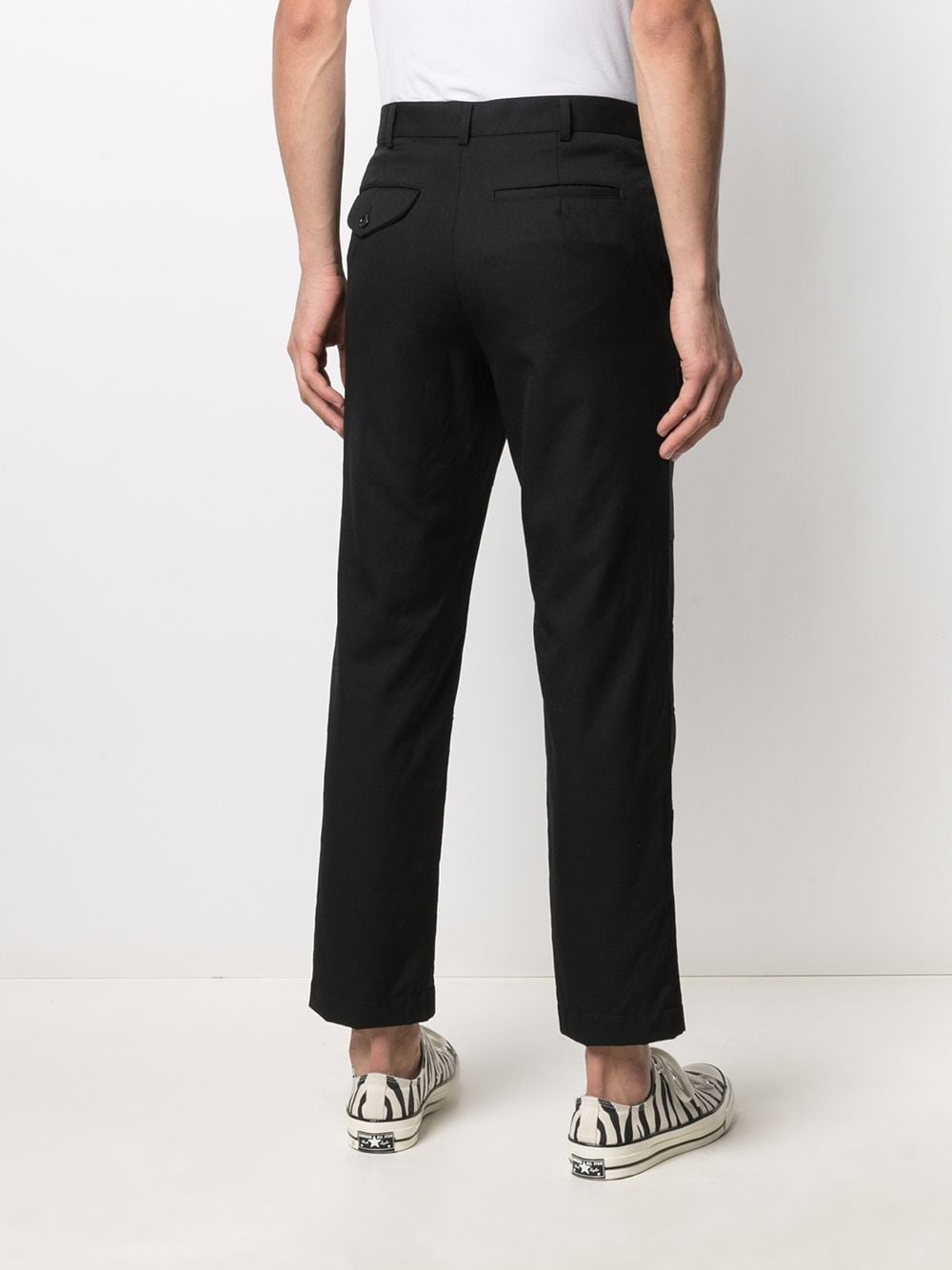 Shop Black Comme Des Garçons High-waist Tailored Trousers