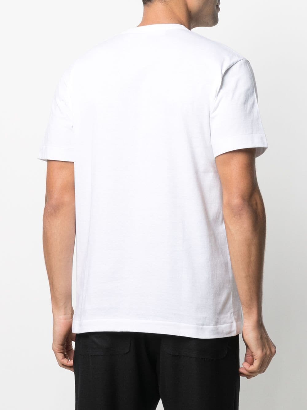 Shop Comme Des Garçons Play Embroidered Logo Cotton T-shirt