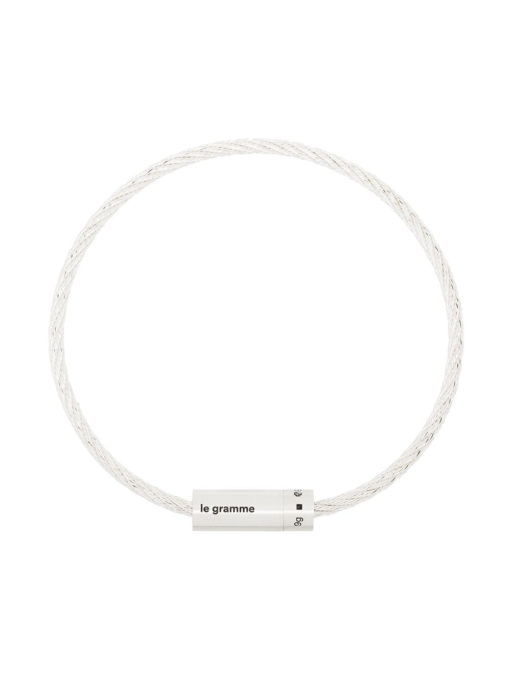 Shop Le Gramme Le 9g Brushed Cable Bracelet