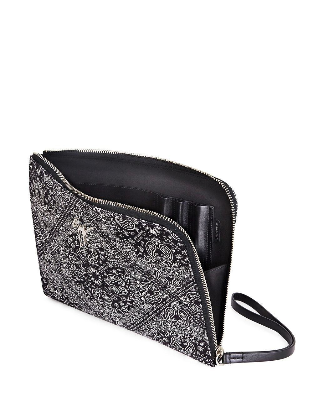 Shop Giuseppe Zanotti Fabian Paisley Print Clutch