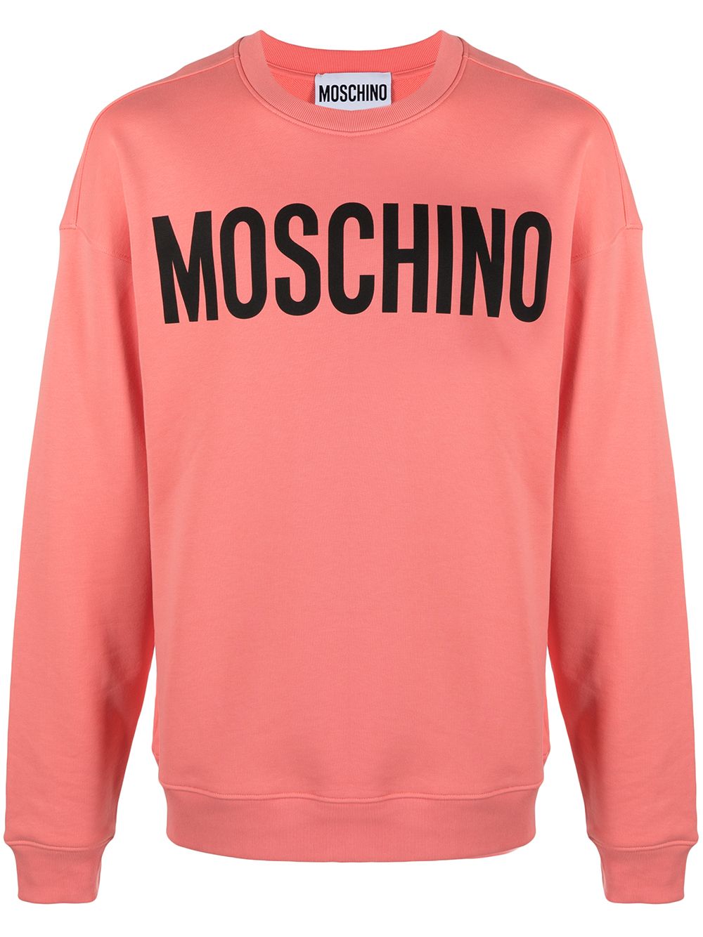 Shop Moschino Logo-print Crew-neck Sweatshirt