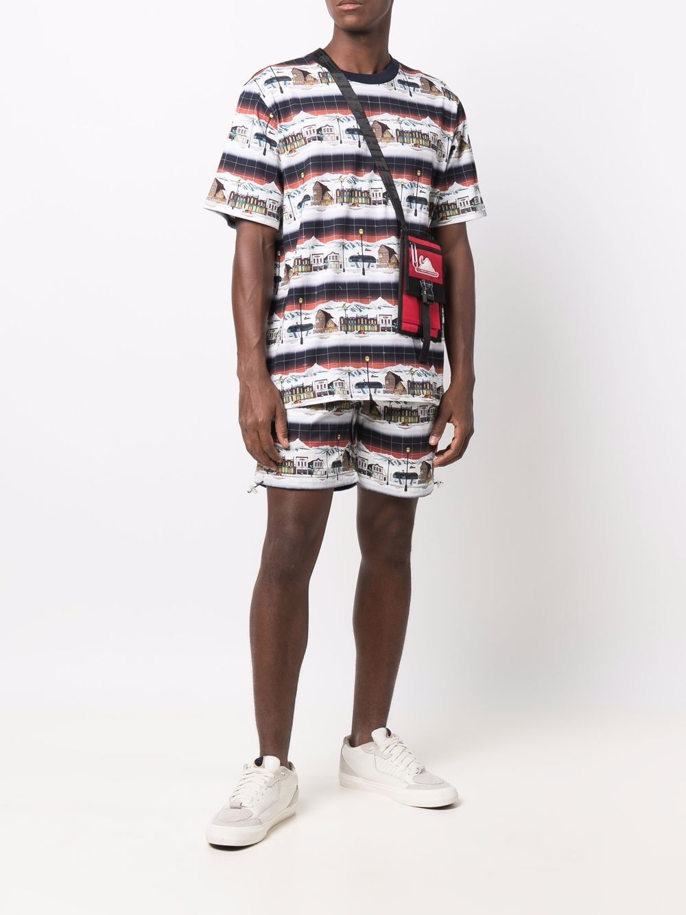 Shop Billionaire Boys Club Graphic-print Buckle-fastened Shorts