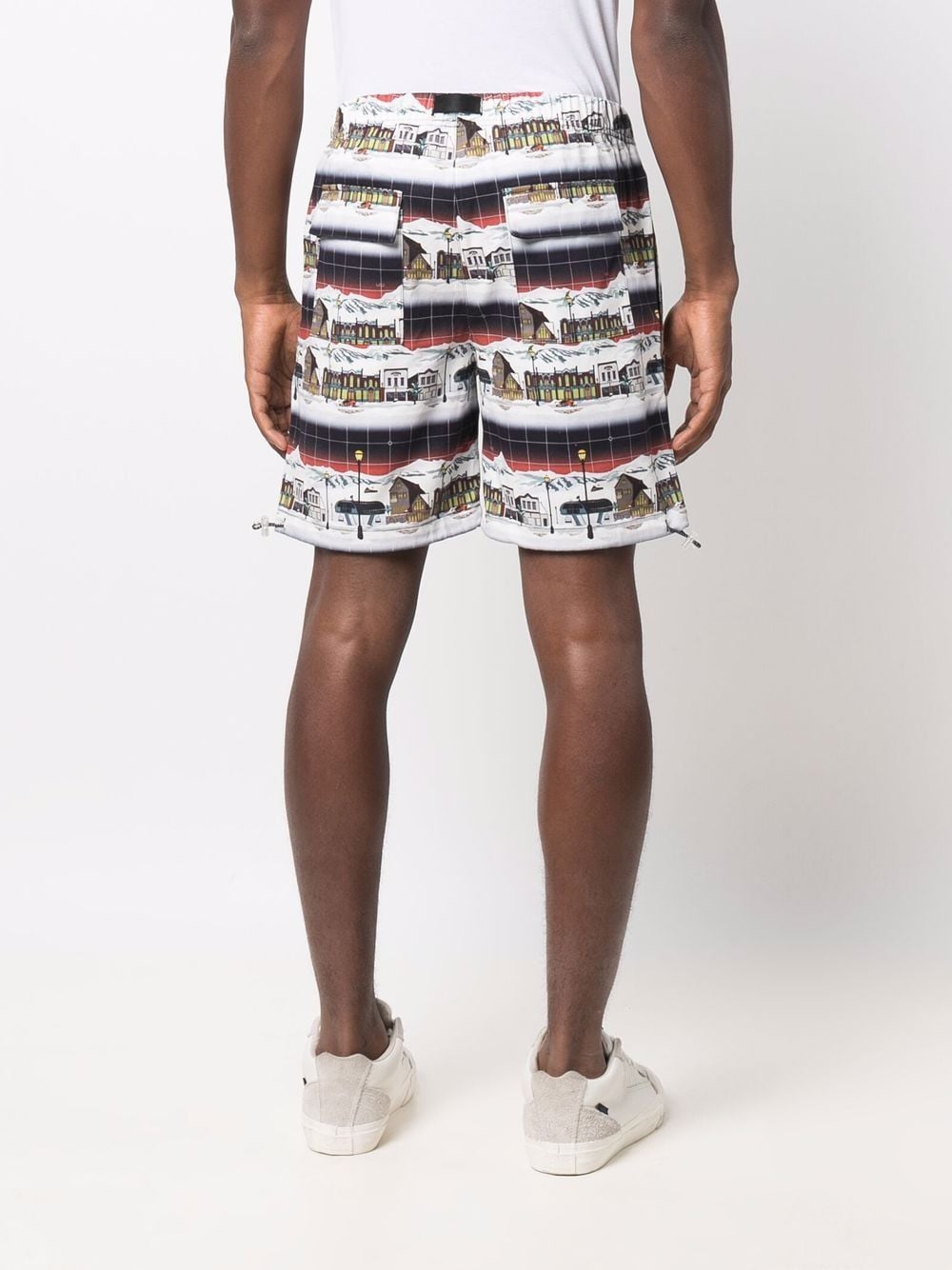 Shop Billionaire Boys Club Graphic-print Buckle-fastened Shorts