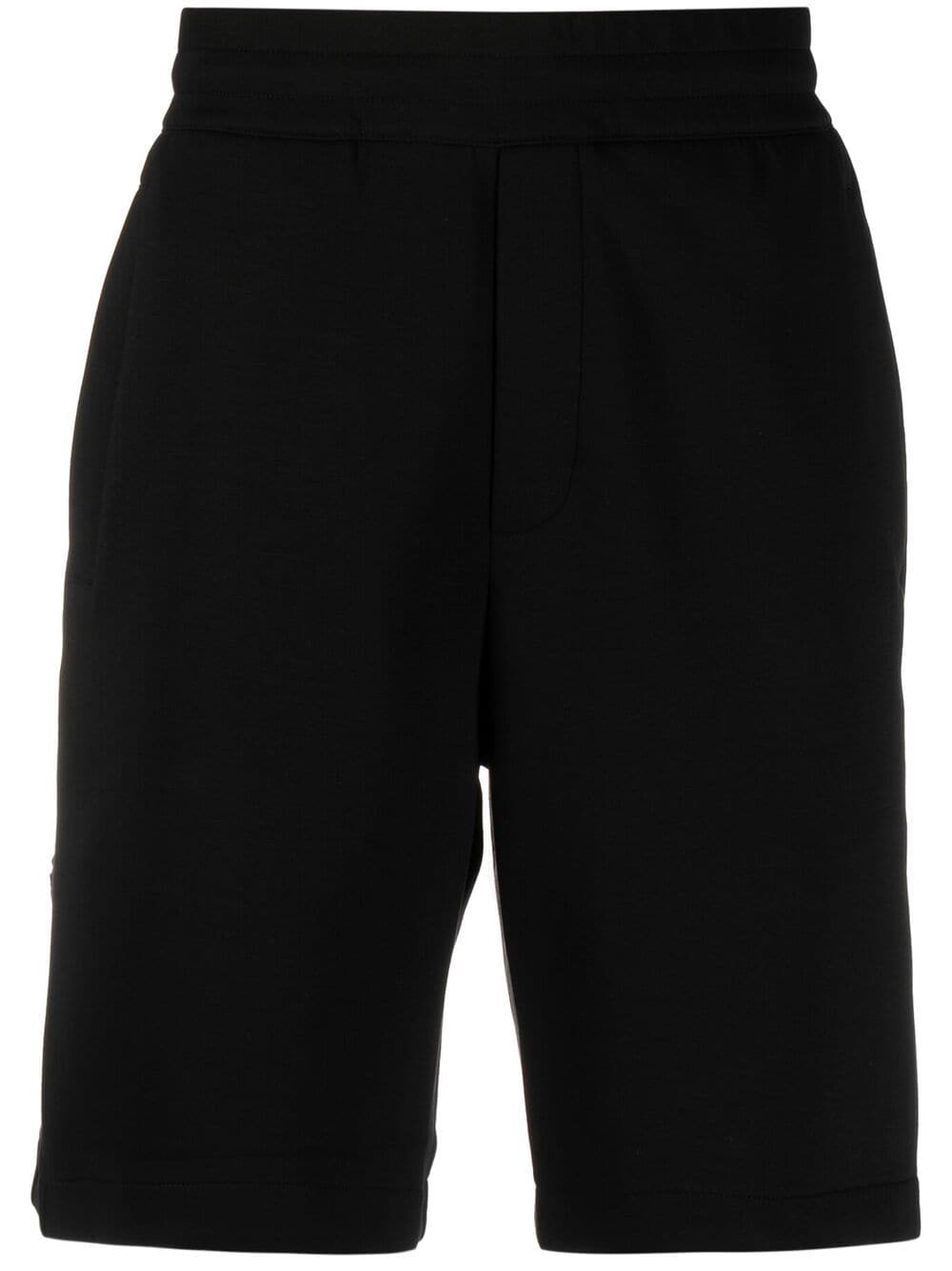 Shop Emporio Armani Logo-embroidered Track Shorts