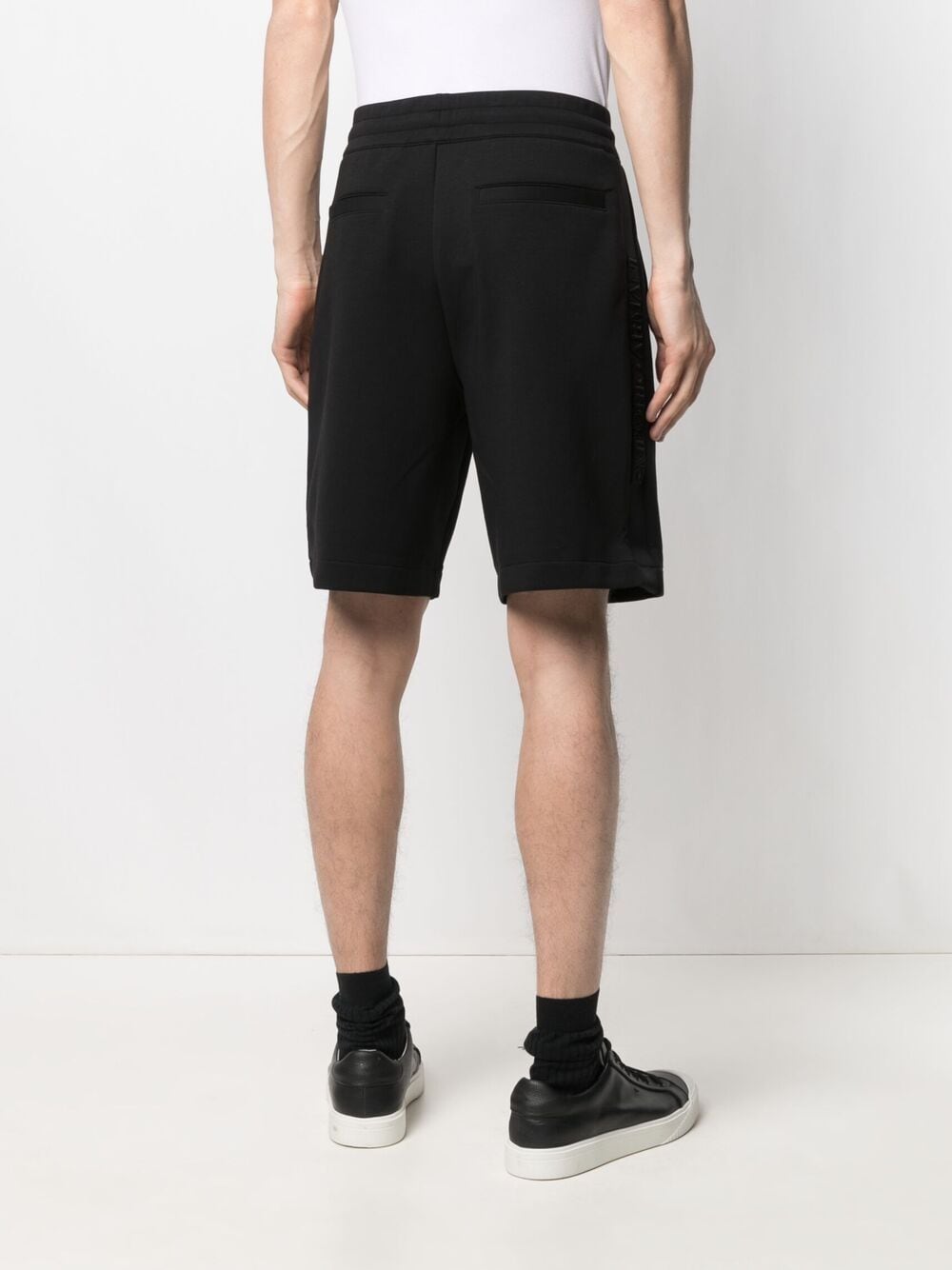 Shop Emporio Armani Logo-embroidered Track Shorts