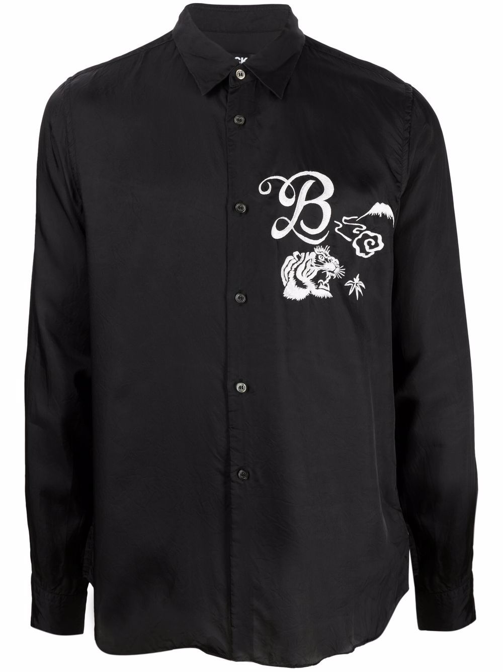 Shop Black Comme Des Garçons Embroidered-detail Shirt
