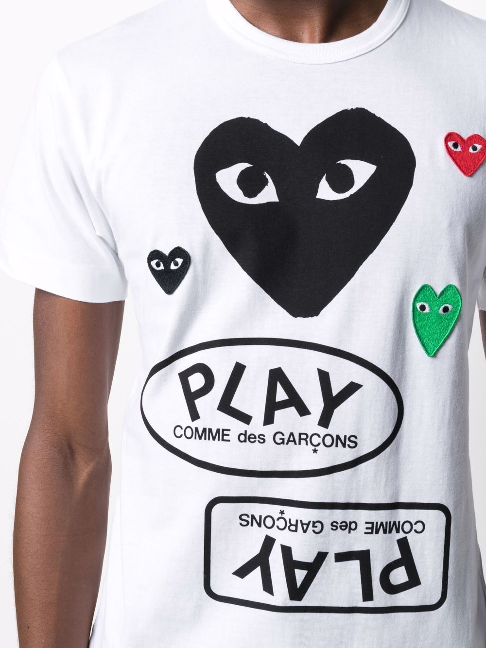 Shop Comme Des Garçons Play Heart Logo-print T-shirt