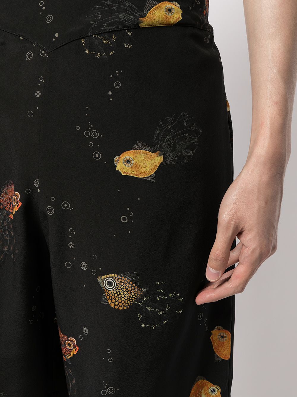 Shop Lanvin Fish-print Tailored Shorts
