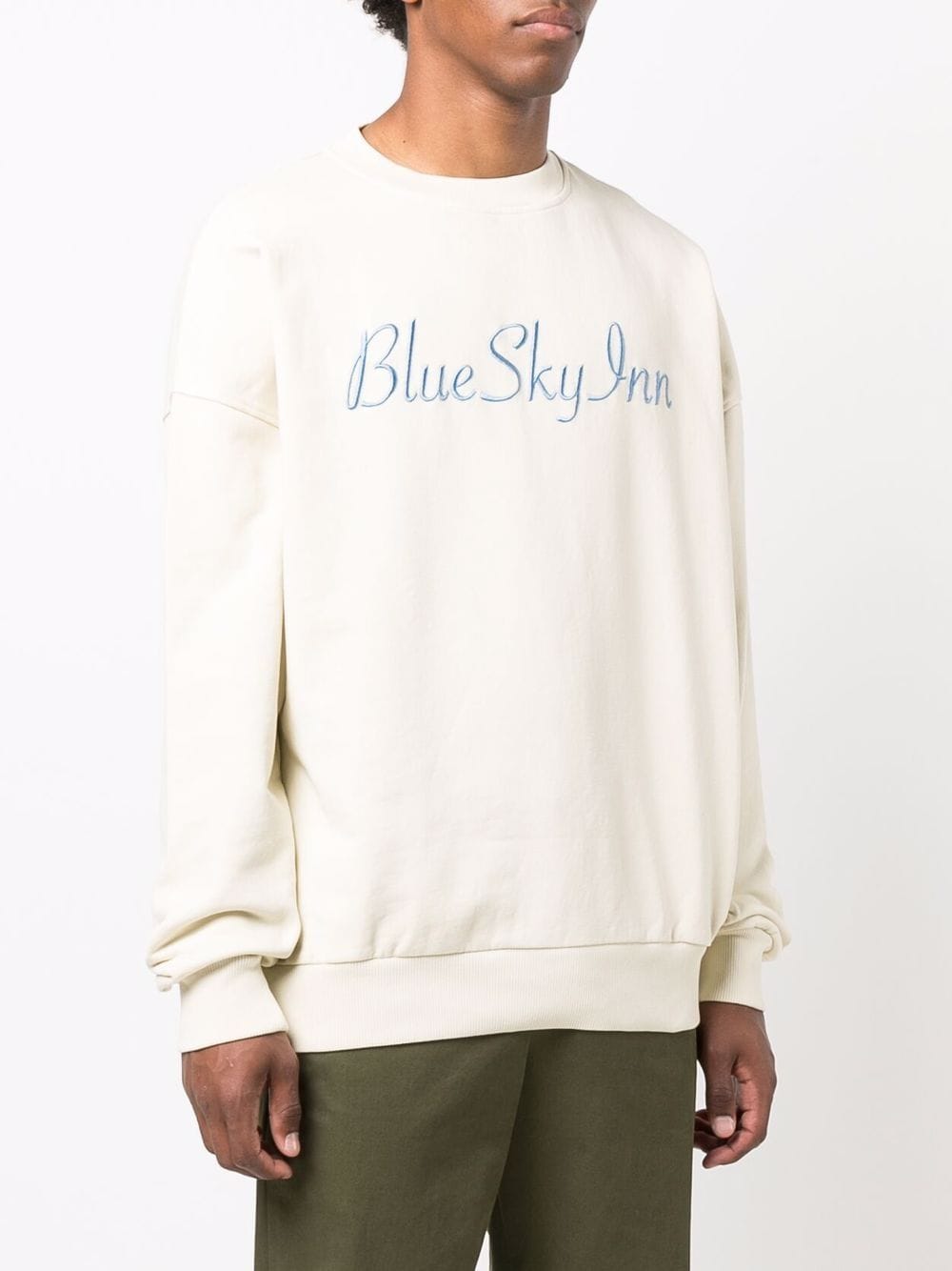 Shop Blue Sky Inn Logo-embroidered Cotton Sweatshirt