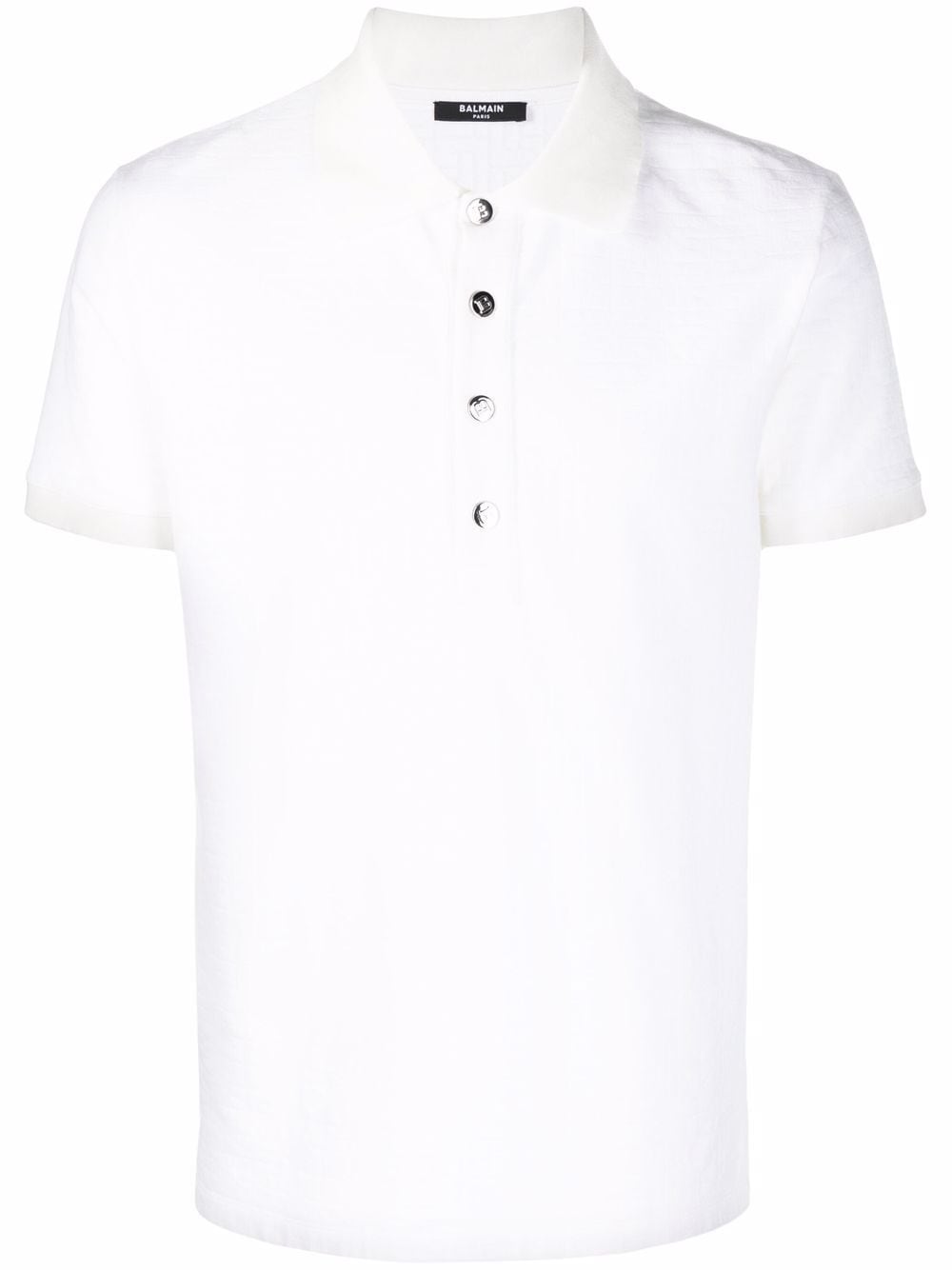 Shop Balmain Embossed Pb-monogram Polo Shirt