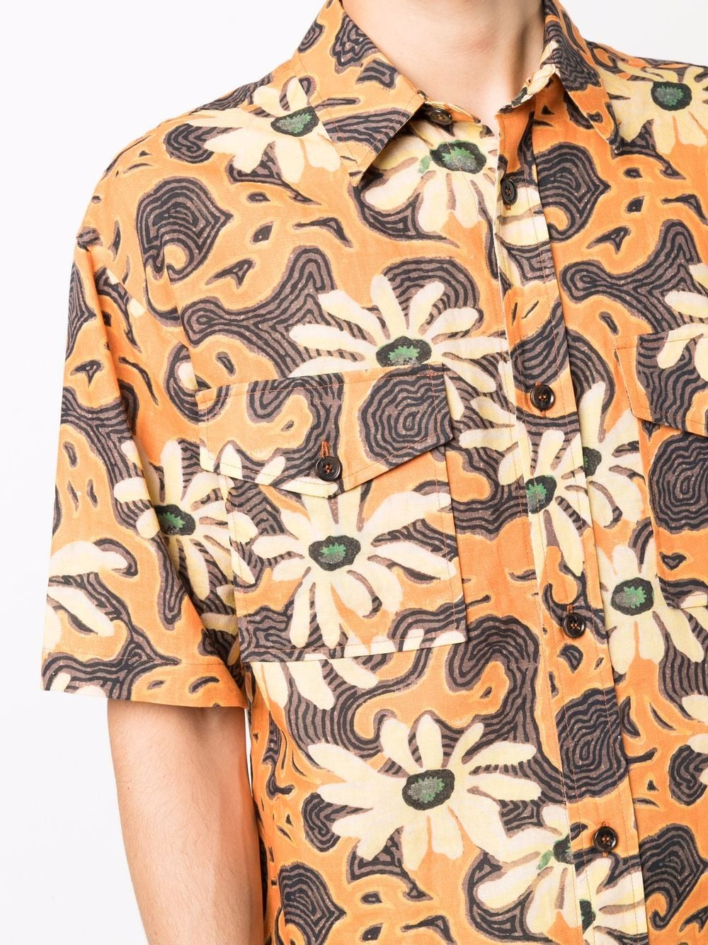Shop Nanushka Floral Print Shirt