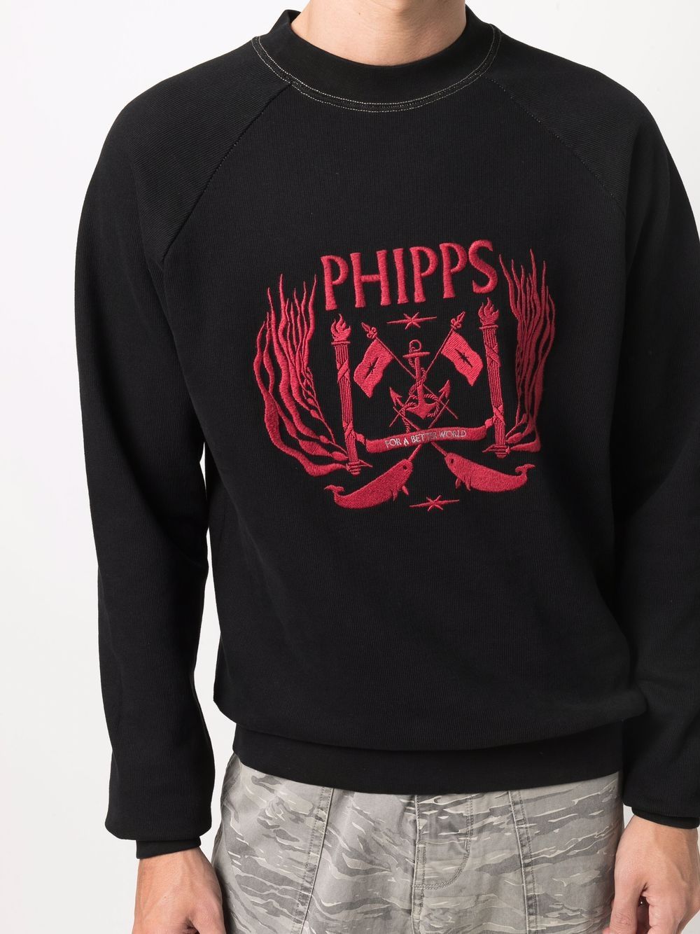 Shop Phipps Embroidered-logo Crewneck Sweatshirt