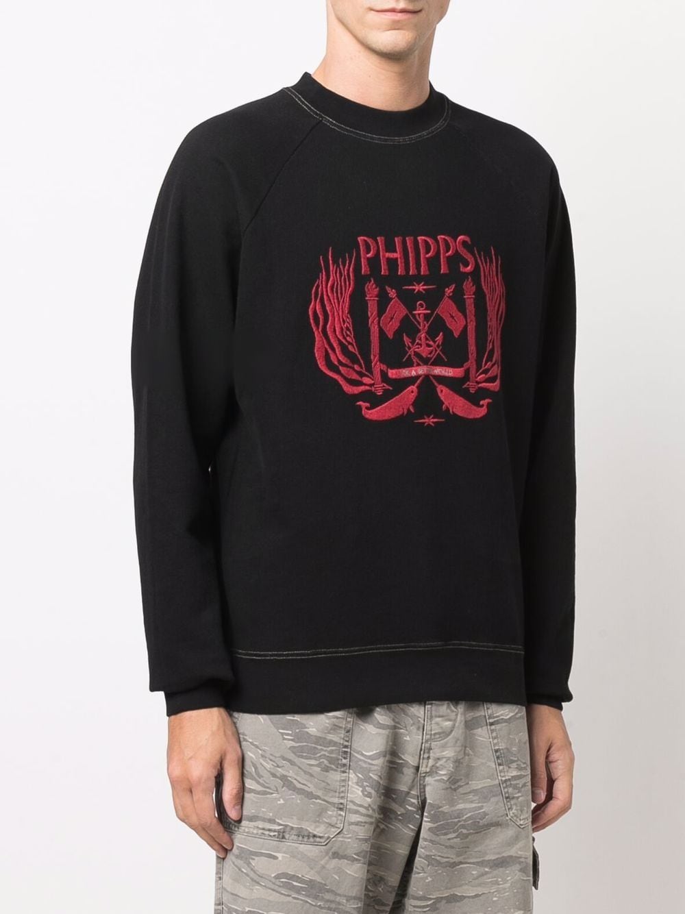 Shop Phipps Embroidered-logo Crewneck Sweatshirt