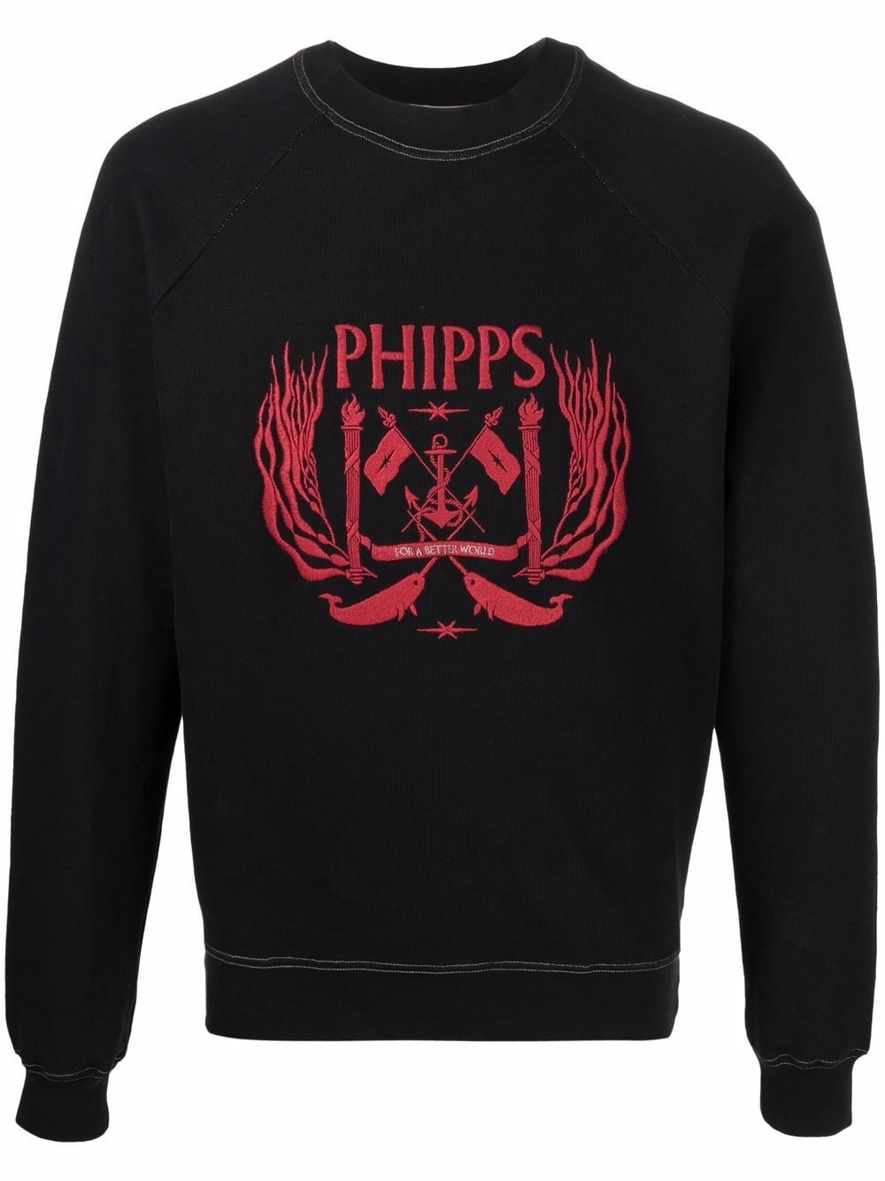 Shop Phipps Embroidered-logo Crewneck Sweatshirt