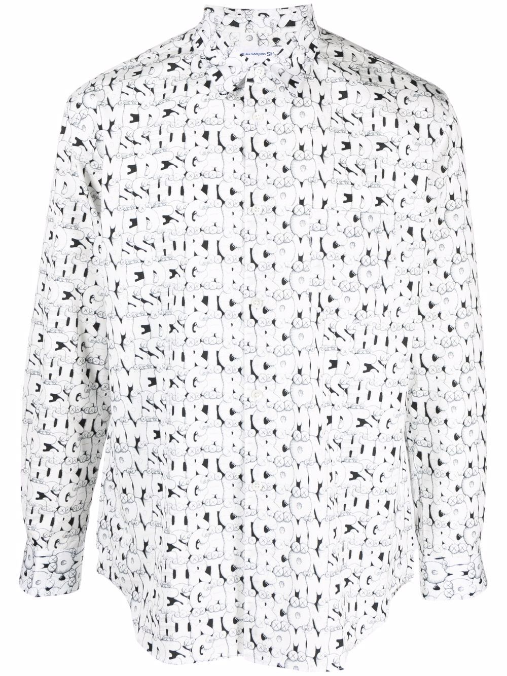 Shop Comme Des Garçons Shirt Kaws-print Shirt