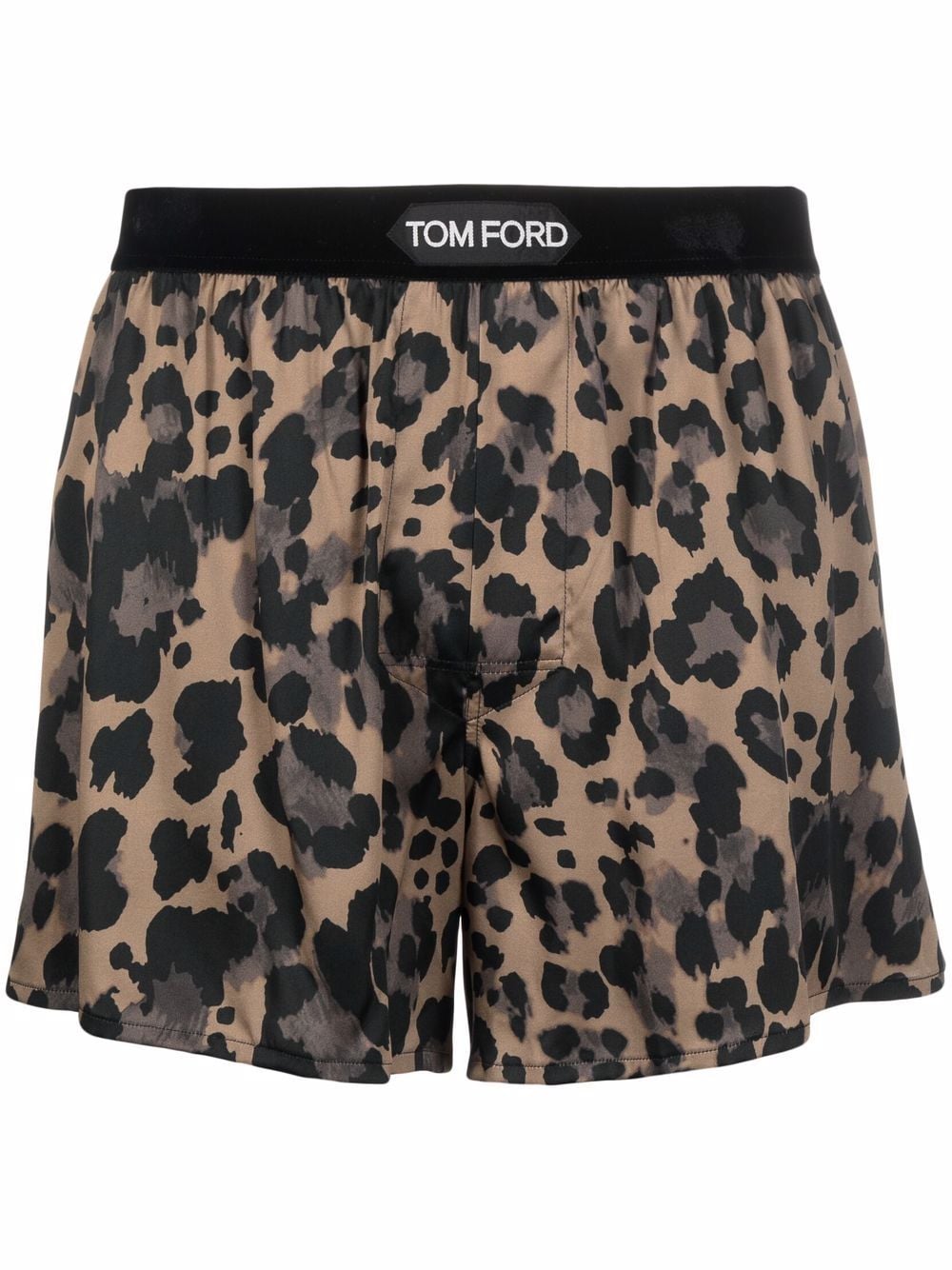 Tom Ford Leopard-print Boxer Shorts In Gold