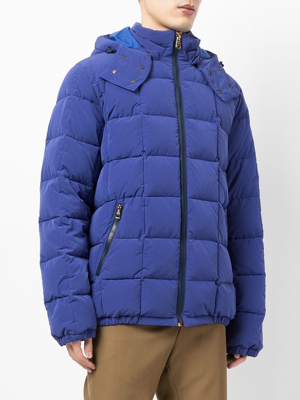 Shop Paul Smith Hooded Cotton-nylon Down Jacket