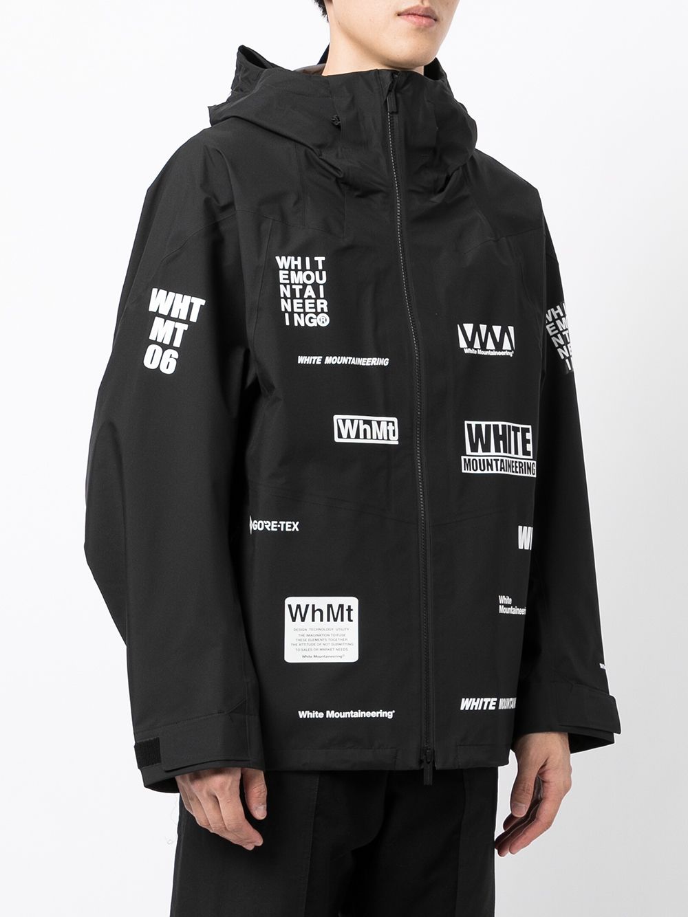 Shop White Mountaineering Graphic-print Zip-up Lightweight Jacket