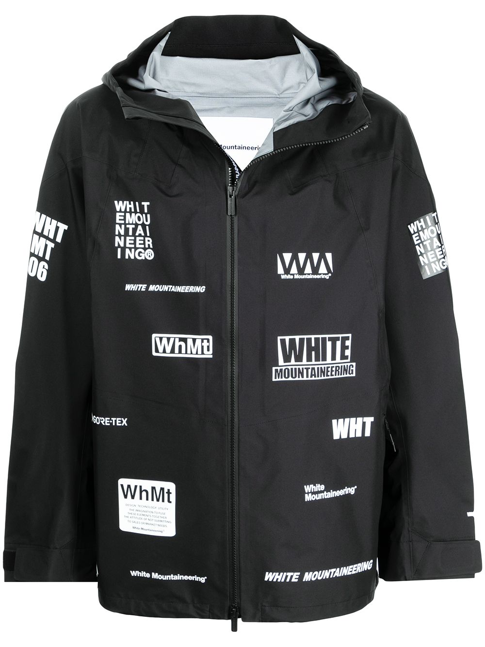 Shop White Mountaineering Graphic-print Zip-up Lightweight Jacket