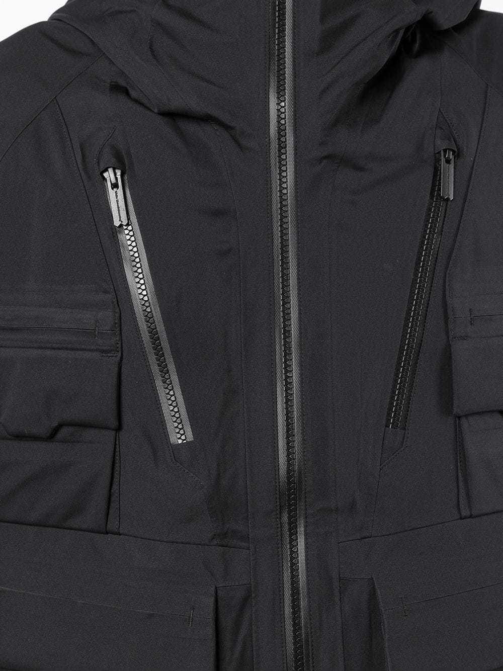 Shop White Mountaineering Hooded Zipped Jacket