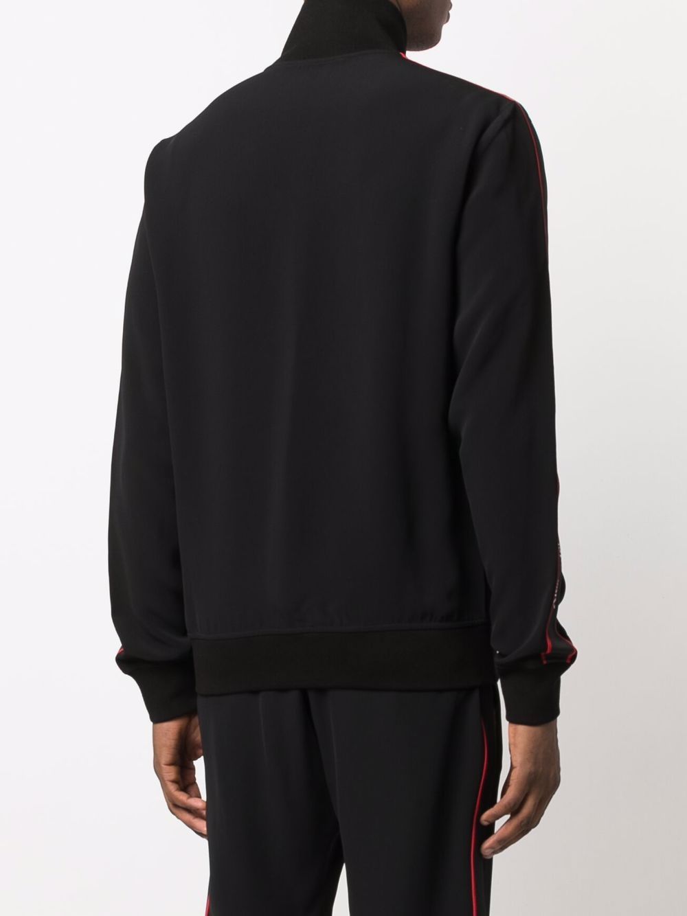 Shop Alexander Mcqueen Logo Side-panel Zipped Sweatshirt