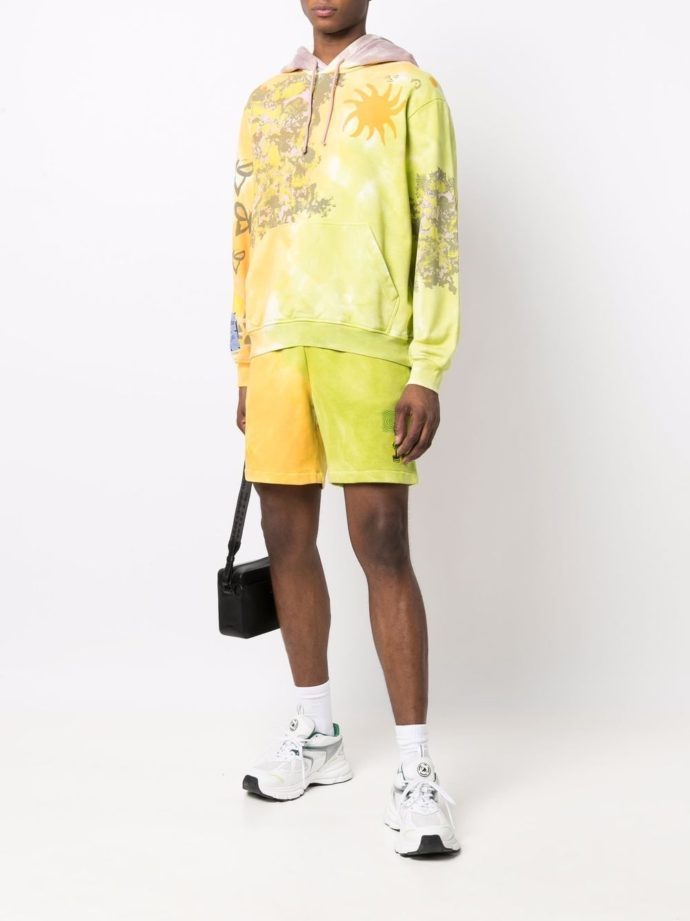 Shop Mcq By Alexander Mcqueen Graphic-print Track Shorts