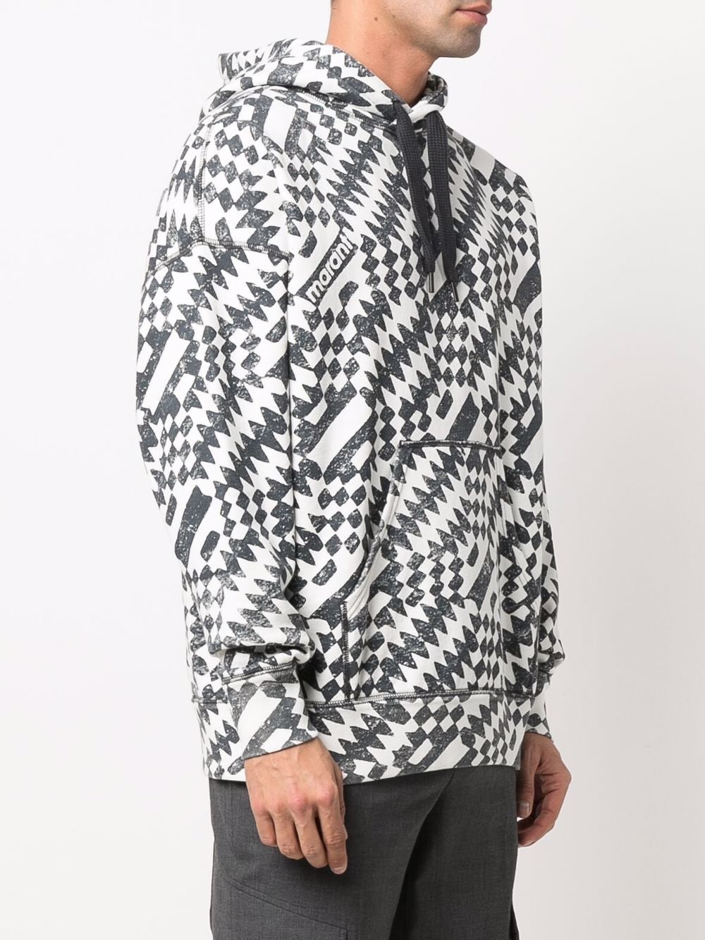 Shop Isabel Marant Geometric-print Pullover Hoodie