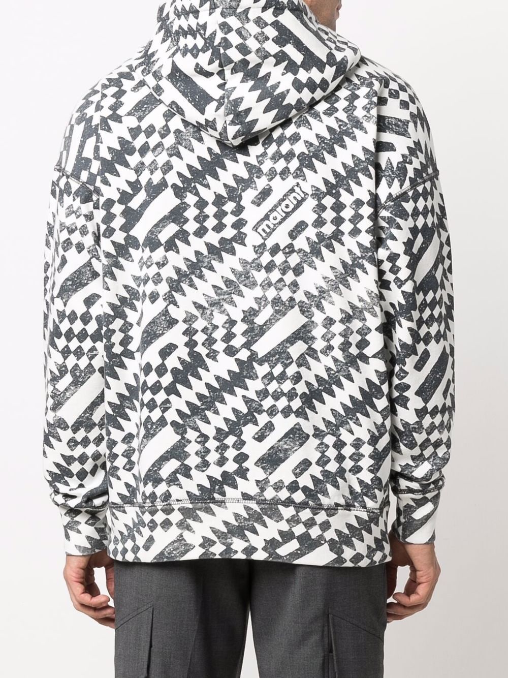 Shop Isabel Marant Geometric-print Pullover Hoodie
