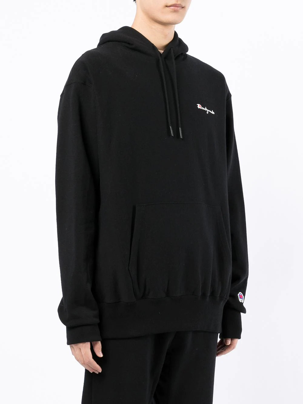 Shop Readymade Embroidered Logo Long-sleeve Hoodie