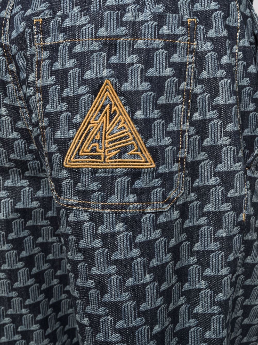 Shop Lanvin Geometric-print Bermuda Shorts