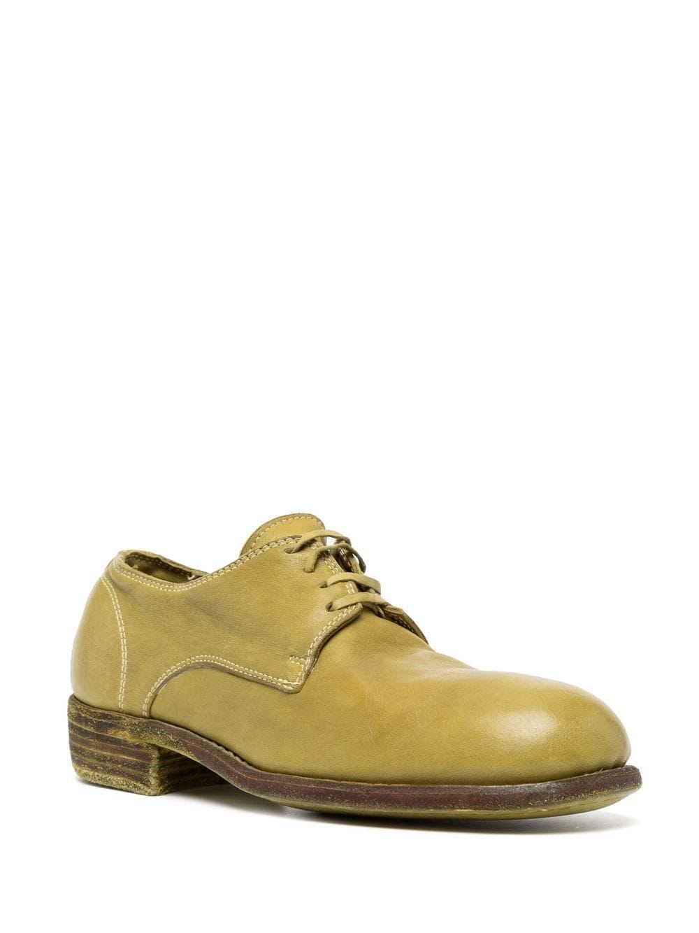 Shop Guidi Leather Derby Shoes