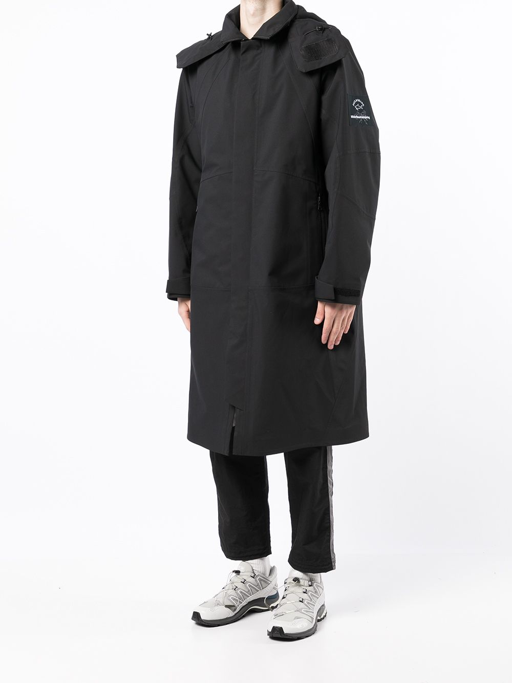 Shop White Mountaineering Logo-patch Hooded Jacket