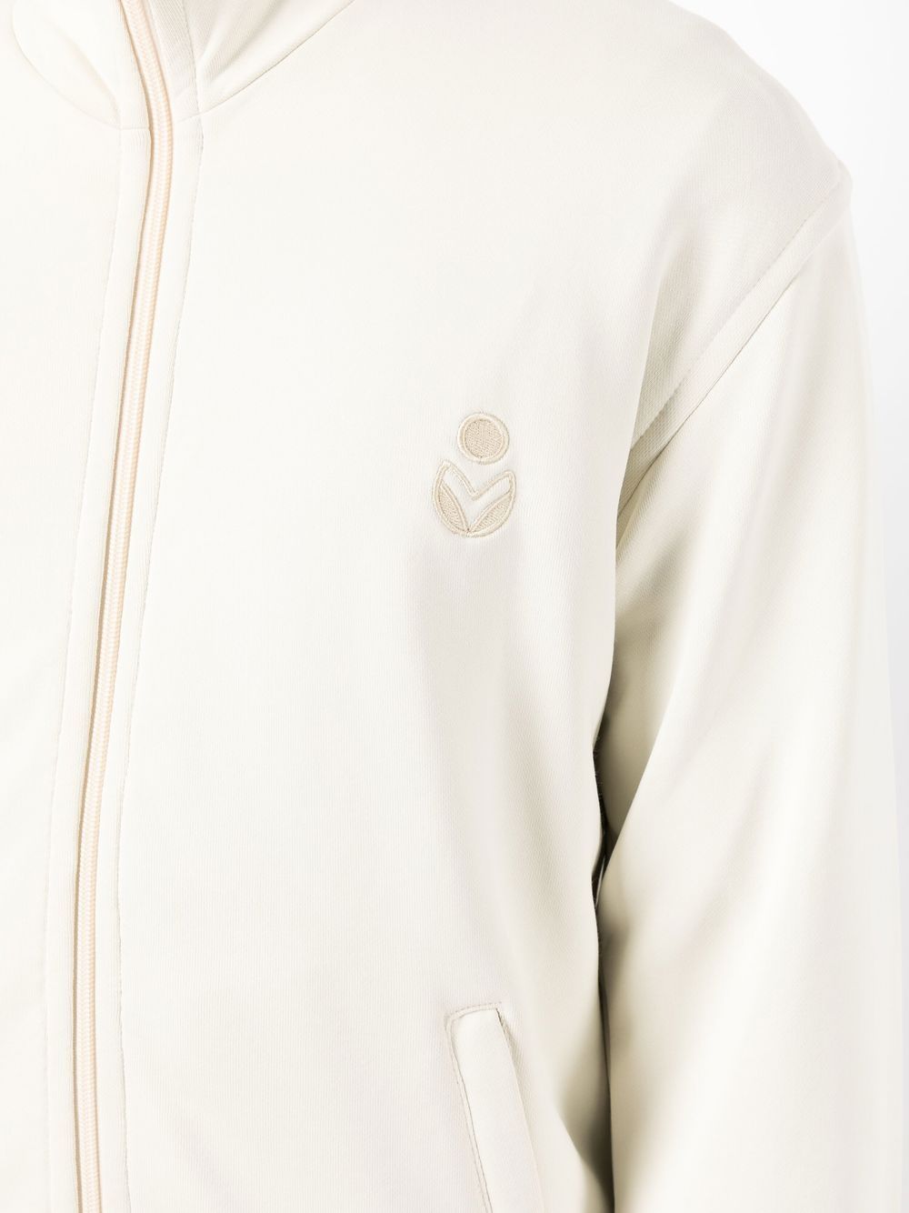 Shop Isabel Marant Embroidered-logo Zip-fastening Jacket