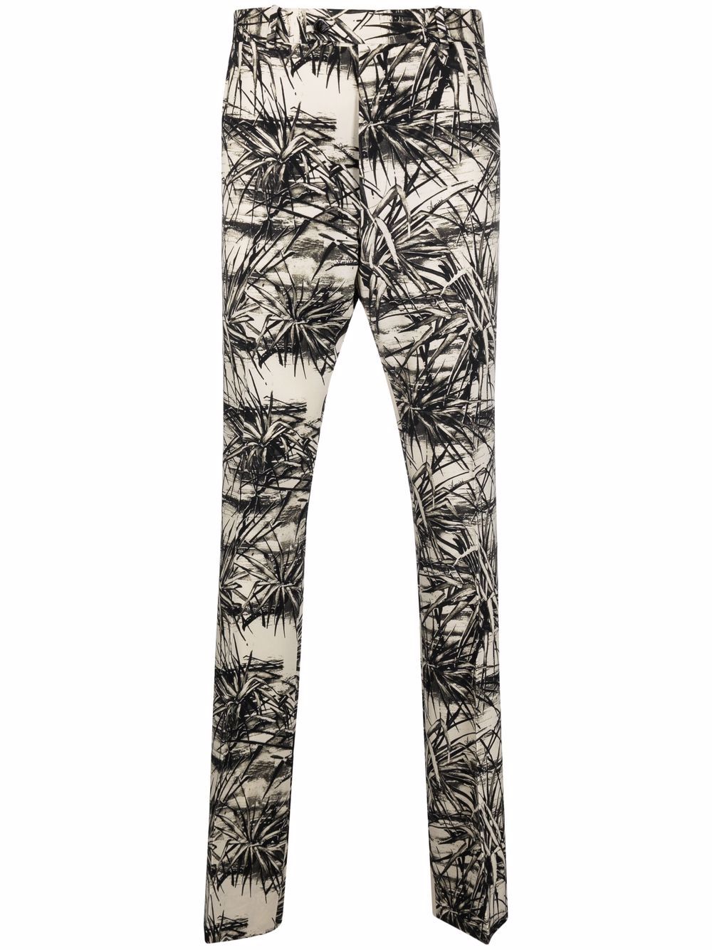 Shop Amiri Graphic-print Flared Trousers