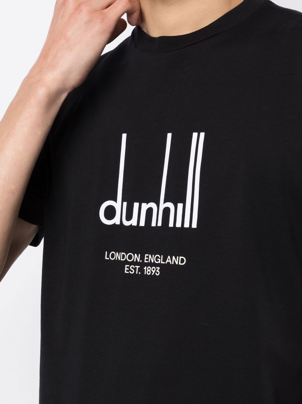 Shop Dunhill Logo-print Detail T-shirt