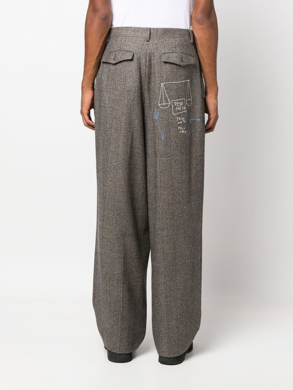 Shop Etudes Studio Graphic-print Wide-leg Trousers