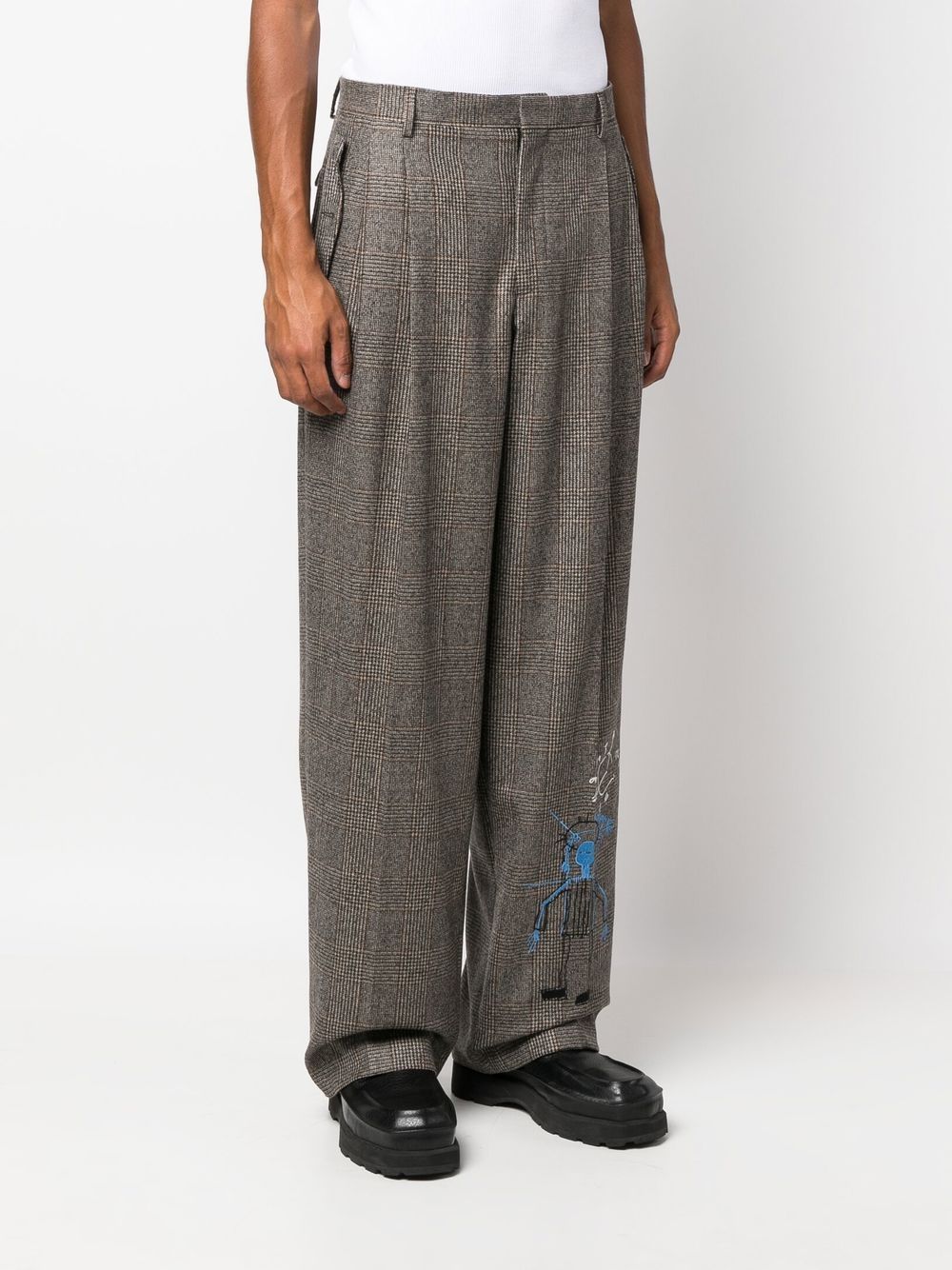 Shop Etudes Studio Graphic-print Wide-leg Trousers