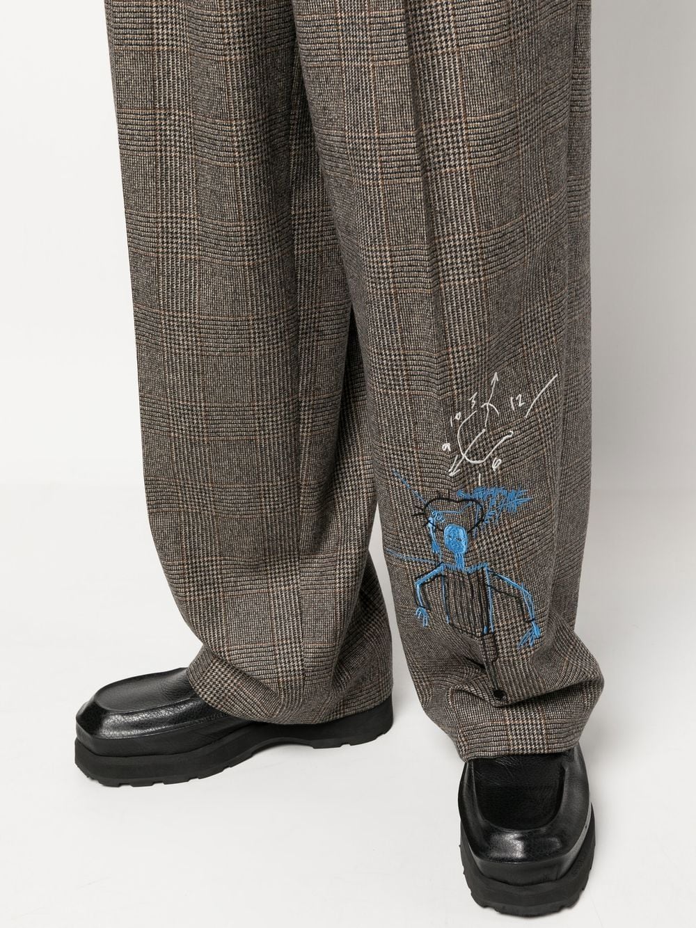 Shop Etudes Studio Graphic-print Wide-leg Trousers