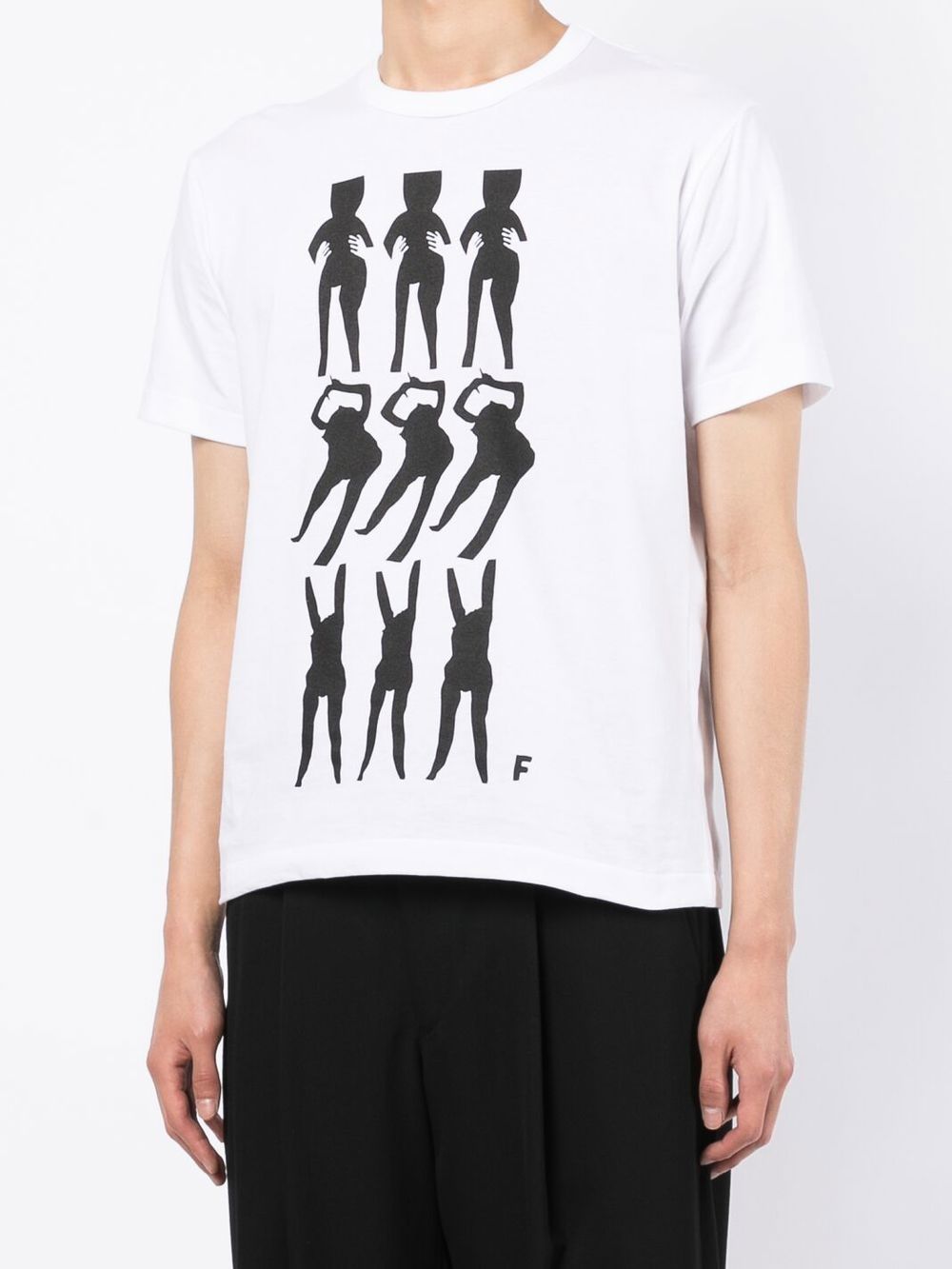Shop Black Comme Des Garçons Graphic-print Cotton T-shirt